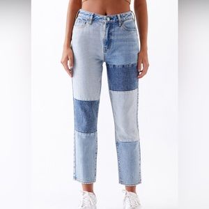 PacSun Patch on Blue Mom Jeans